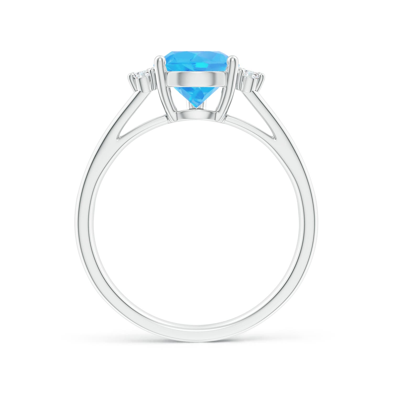 AA - Swiss Blue Topaz / 2.43 CT / 14 KT White Gold