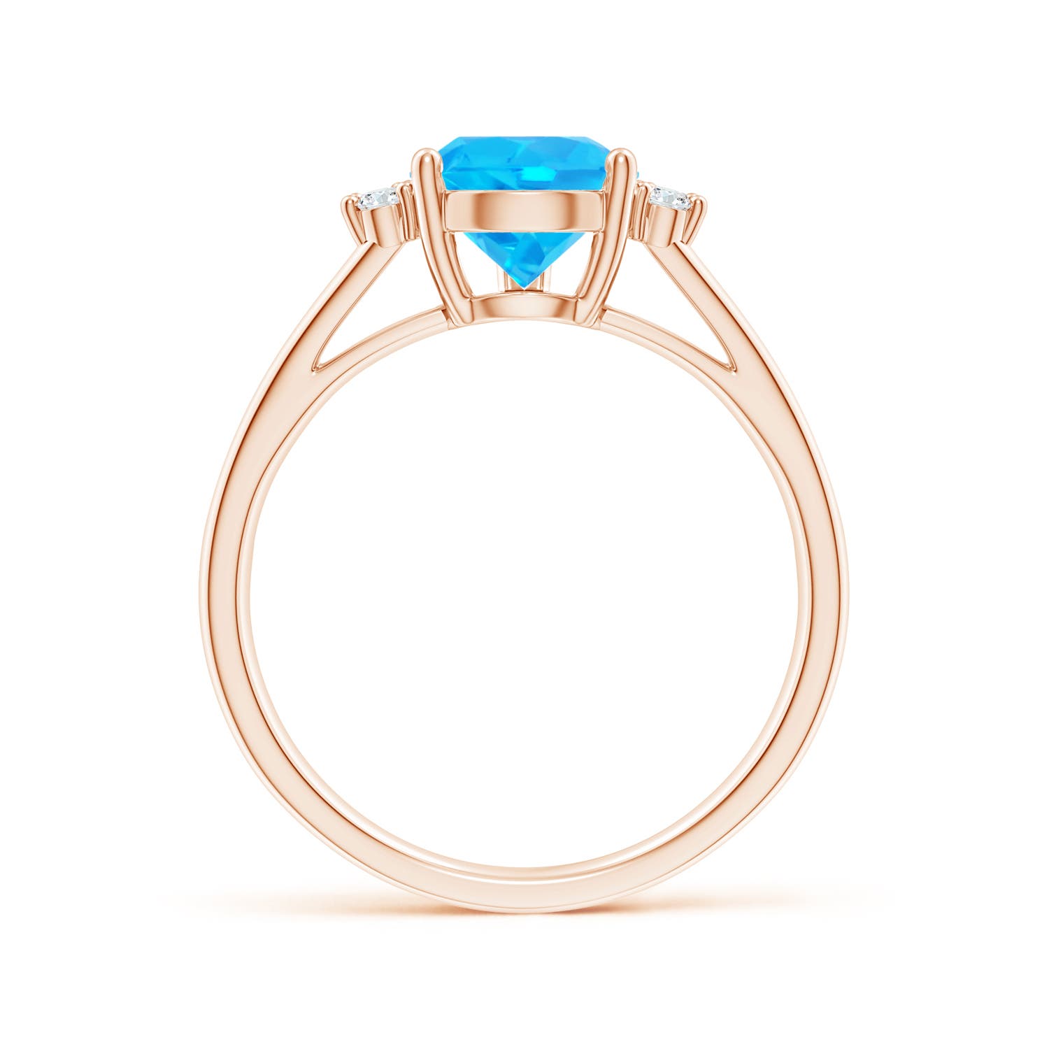 AAA - Swiss Blue Topaz / 2.43 CT / 14 KT Rose Gold