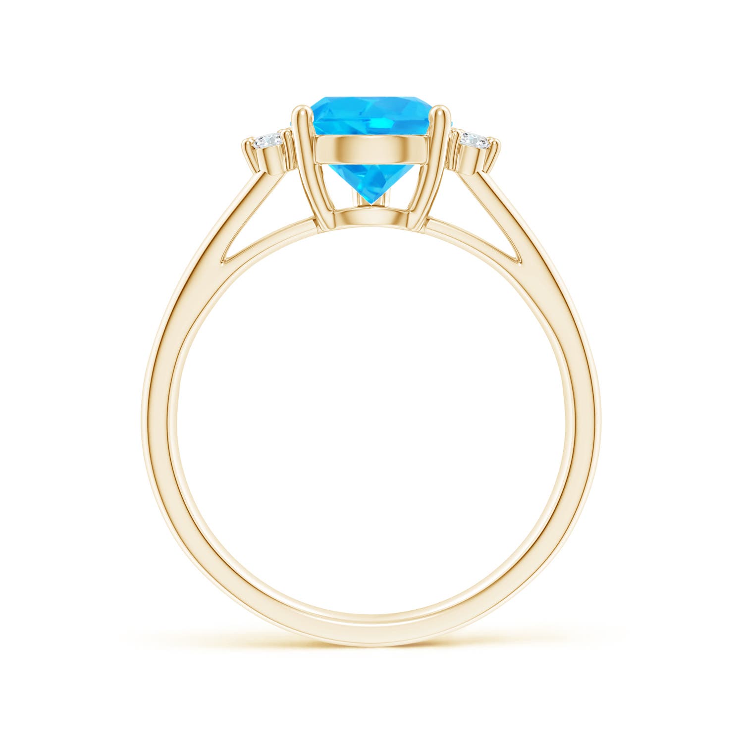 AAA - Swiss Blue Topaz / 2.43 CT / 14 KT Yellow Gold