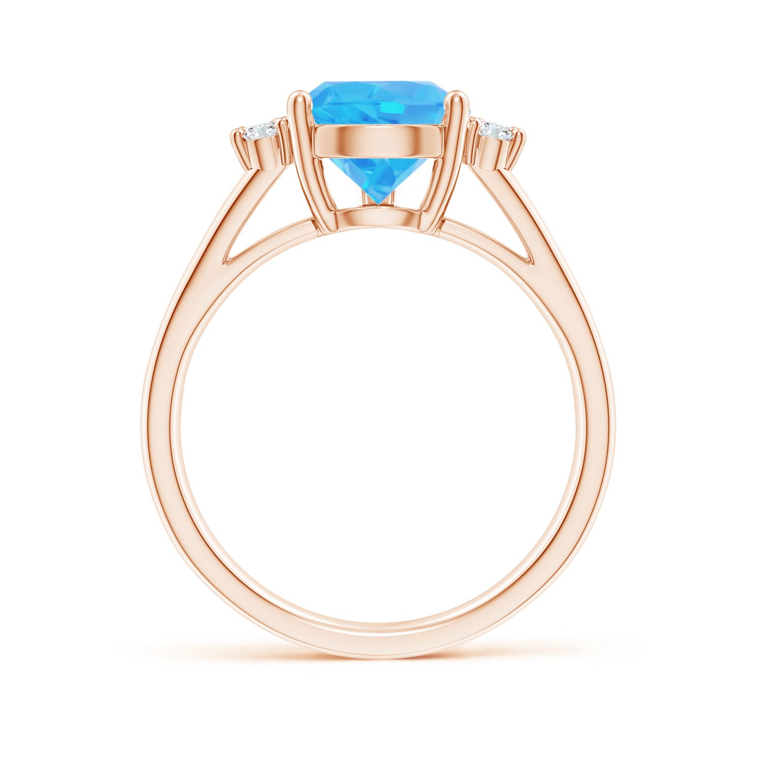 AA - Swiss Blue Topaz / 3.97 CT / 14 KT Rose Gold