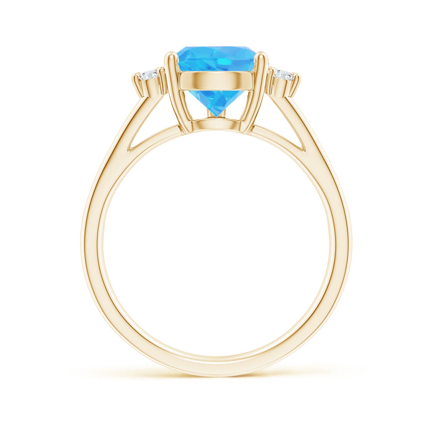 AA - Swiss Blue Topaz / 3.97 CT / 14 KT Yellow Gold