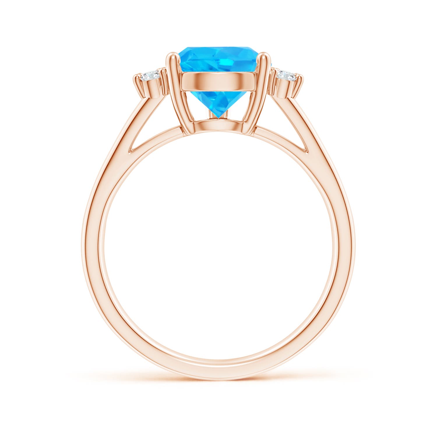 AAA - Swiss Blue Topaz / 3.97 CT / 14 KT Rose Gold