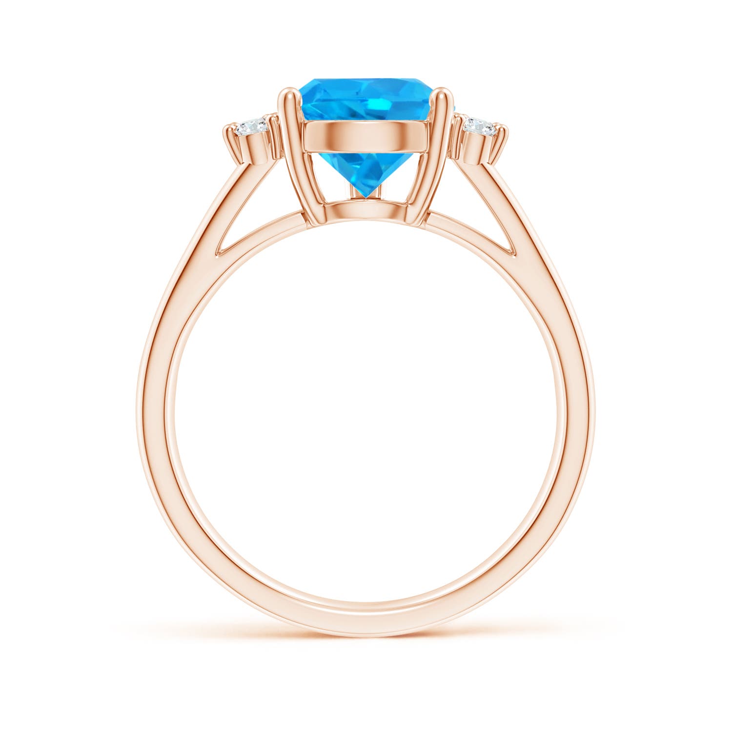 AAAA - Swiss Blue Topaz / 3.97 CT / 14 KT Rose Gold