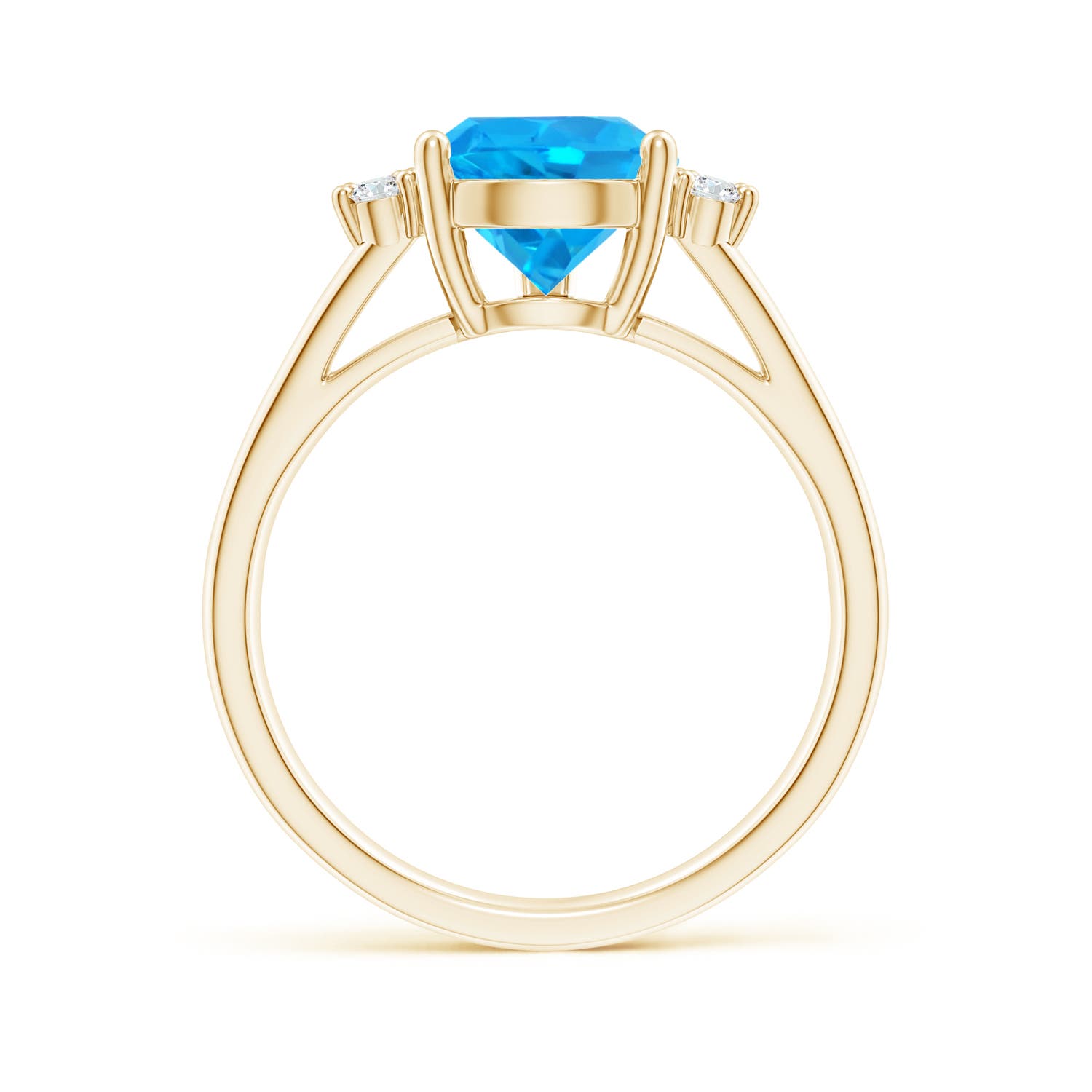 AAAA - Swiss Blue Topaz / 3.97 CT / 14 KT Yellow Gold