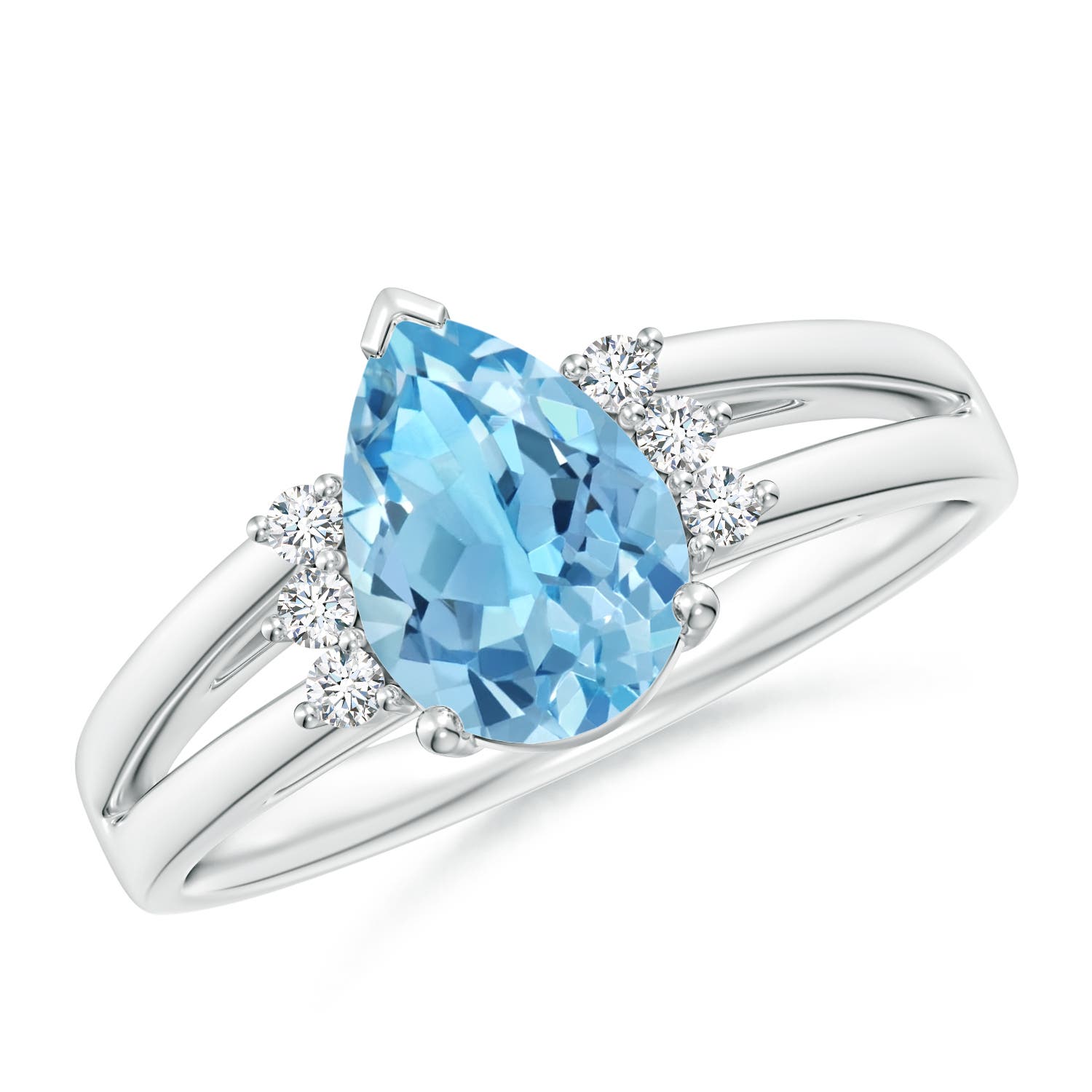 A - Swiss Blue Topaz / 1.73 CT / 14 KT White Gold