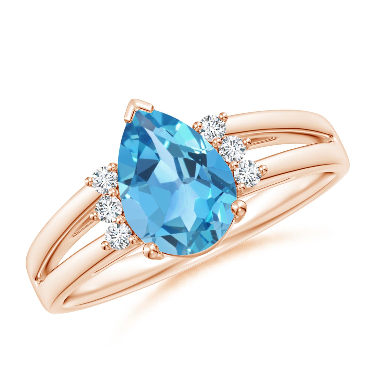 AA - Swiss Blue Topaz / 1.73 CT / 14 KT Rose Gold