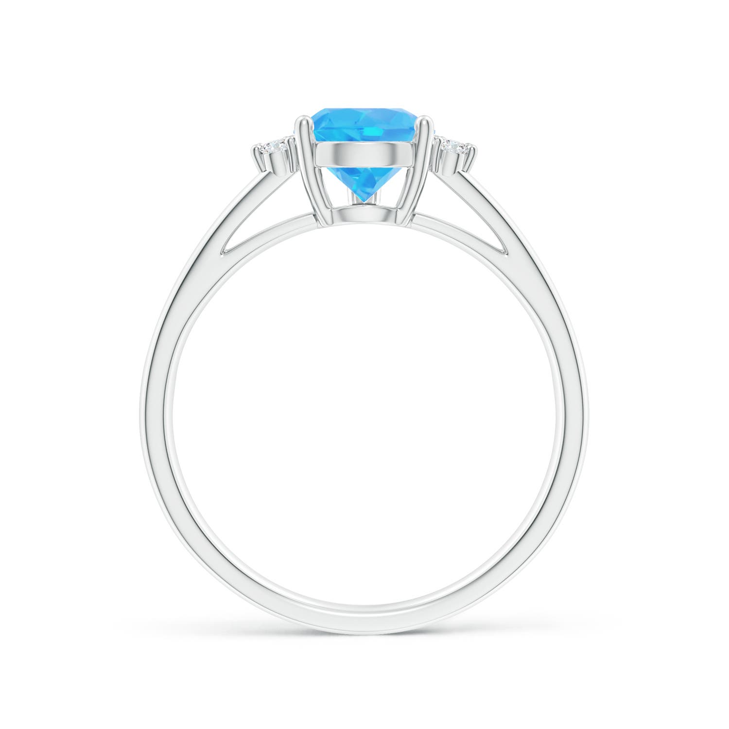 AA - Swiss Blue Topaz / 1.73 CT / 14 KT White Gold