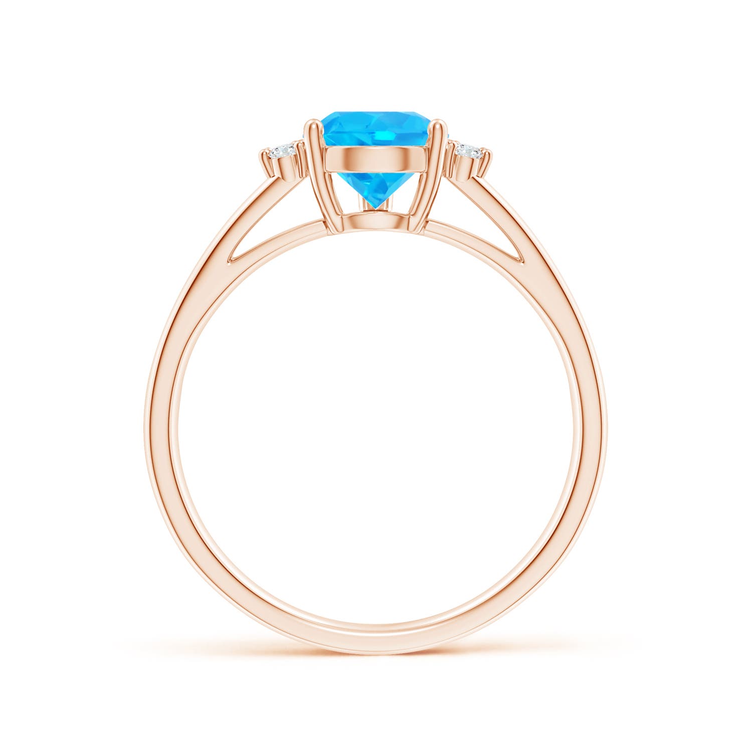 AAA - Swiss Blue Topaz / 1.73 CT / 14 KT Rose Gold