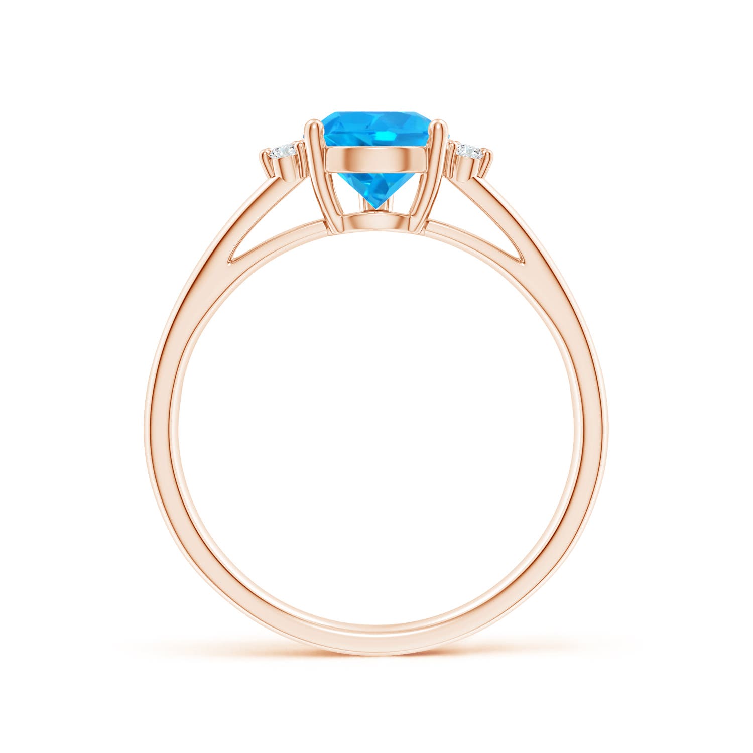 AAAA - Swiss Blue Topaz / 1.73 CT / 14 KT Rose Gold