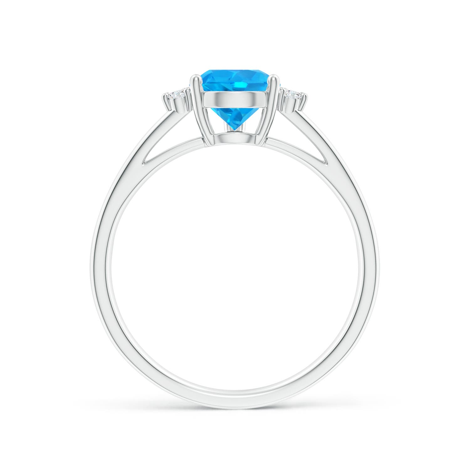 AAAA - Swiss Blue Topaz / 1.73 CT / 14 KT White Gold