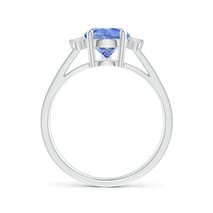 A - Tanzanite / 2.08 CT / 14 KT White Gold