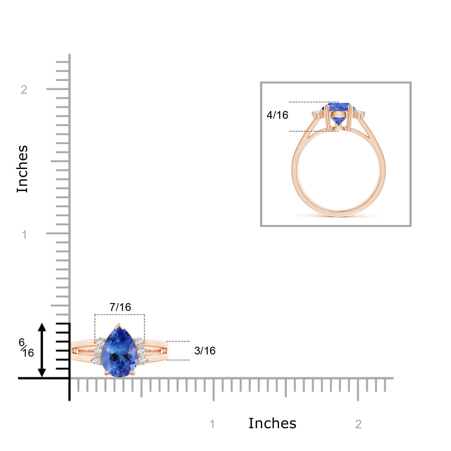 AA - Tanzanite / 2.08 CT / 14 KT Rose Gold