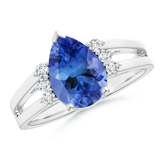 AA - Tanzanite / 2.08 CT / 14 KT White Gold