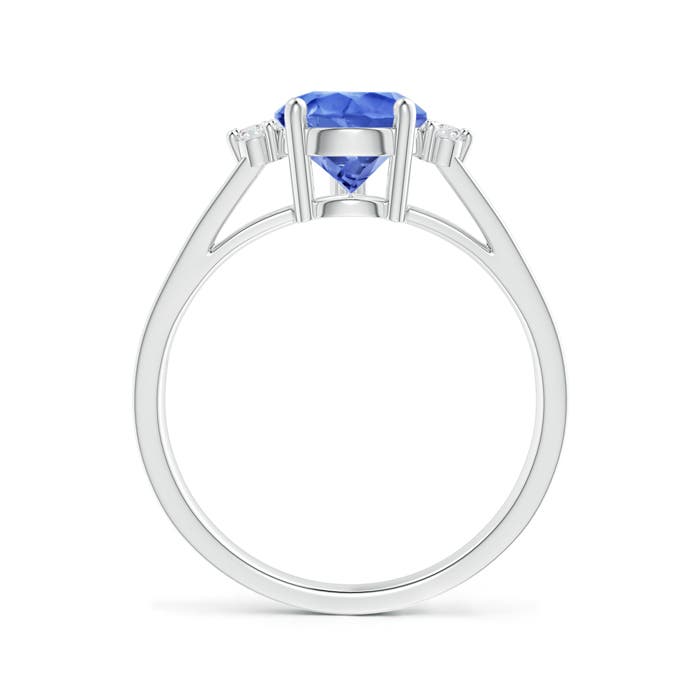 AA - Tanzanite / 2.08 CT / 14 KT White Gold