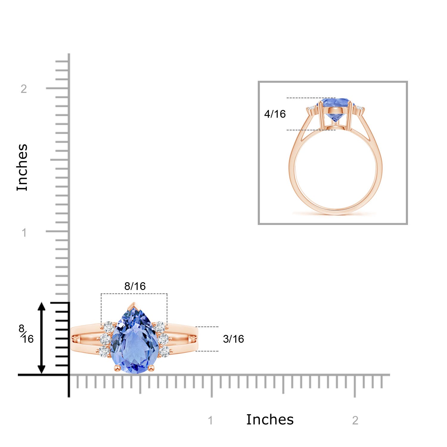 A - Tanzanite / 3.27 CT / 14 KT Rose Gold