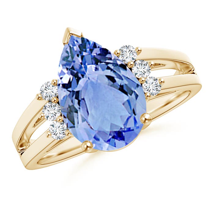 A - Tanzanite / 3.27 CT / 14 KT Yellow Gold