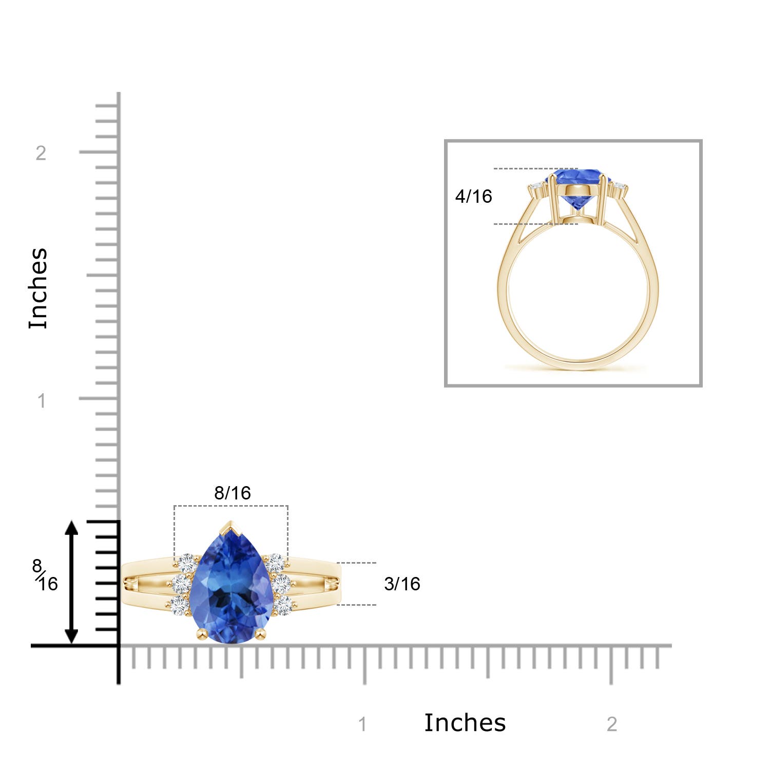 AA - Tanzanite / 3.27 CT / 14 KT Yellow Gold