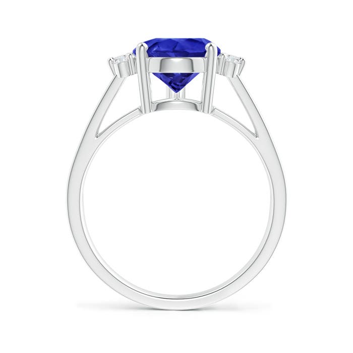 AAA - Tanzanite / 3.27 CT / 14 KT White Gold