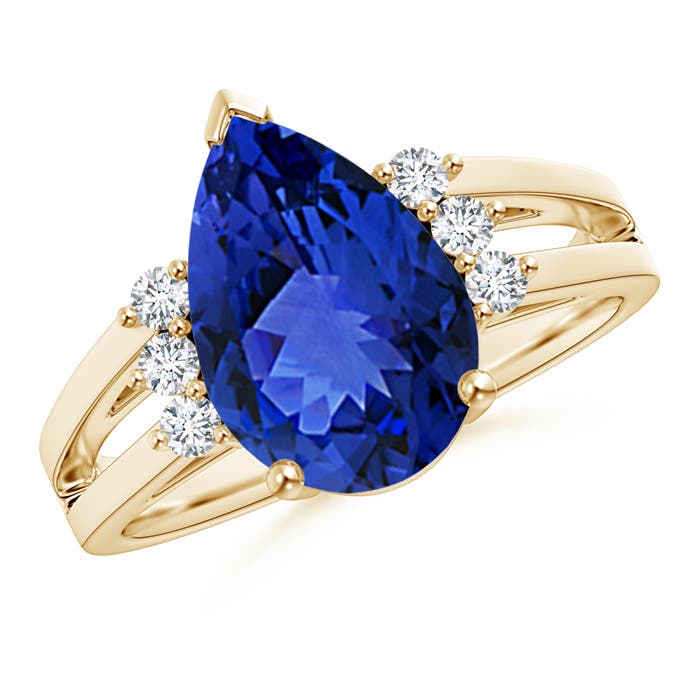 AAA - Tanzanite / 3.27 CT / 14 KT Yellow Gold