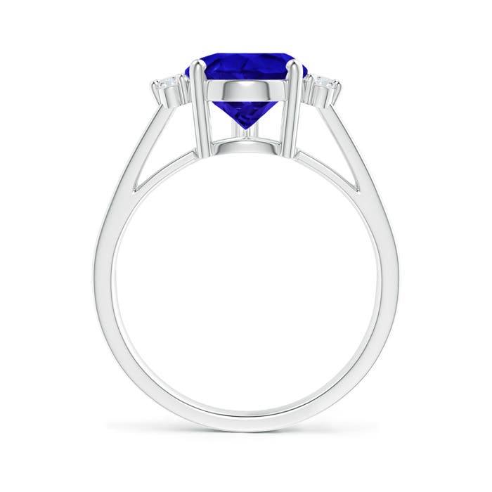 AAAA - Tanzanite / 3.27 CT / 14 KT White Gold