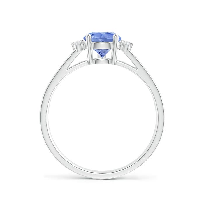 A - Tanzanite / 1.38 CT / 14 KT White Gold