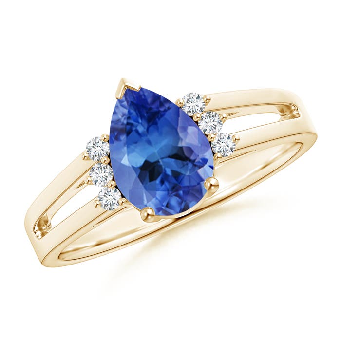 AA - Tanzanite / 1.38 CT / 14 KT Yellow Gold