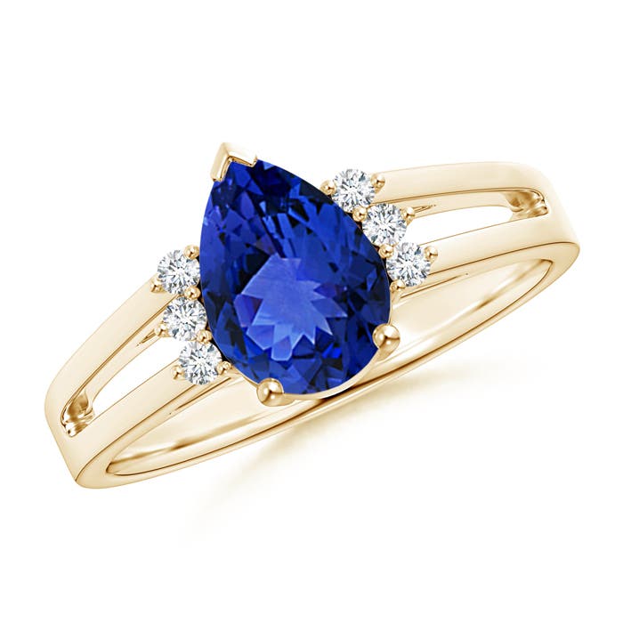 AAA - Tanzanite / 1.38 CT / 14 KT Yellow Gold