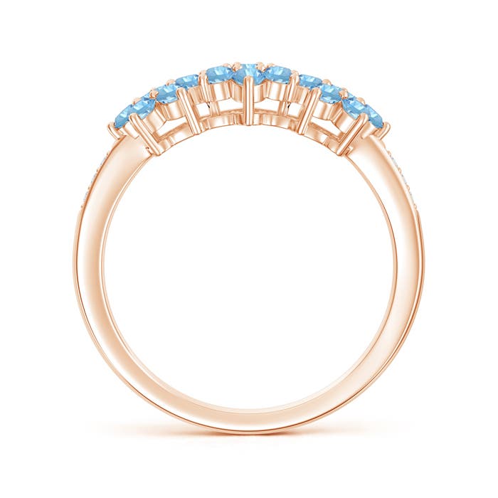 AAAA - Aquamarine / 0.66 CT / 14 KT Rose Gold