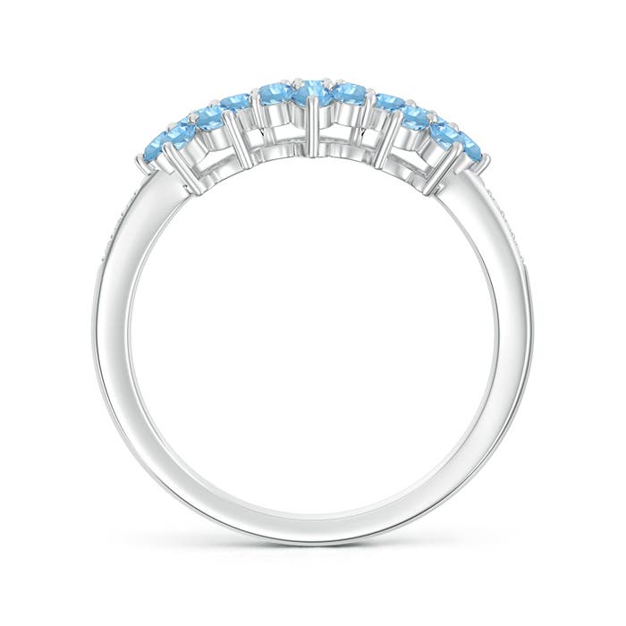 AAAA - Aquamarine / 0.66 CT / 14 KT White Gold