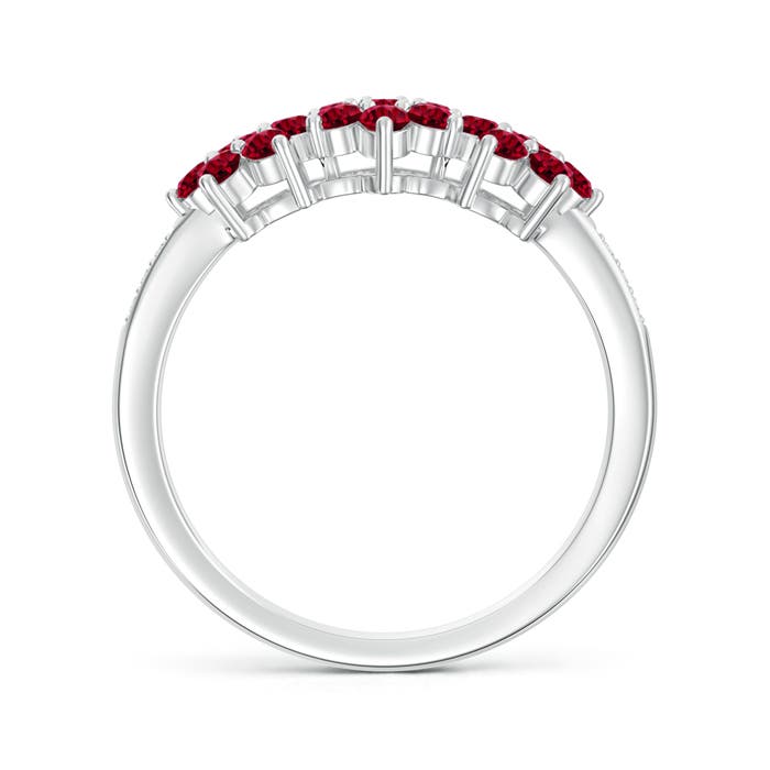 AAAA - Garnet / 0.87 CT / 14 KT White Gold