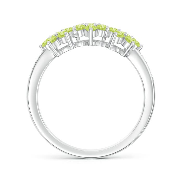 A - Peridot / 0.87 CT / 14 KT White Gold