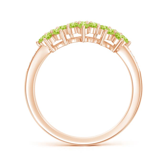 AA - Peridot / 0.87 CT / 14 KT Rose Gold