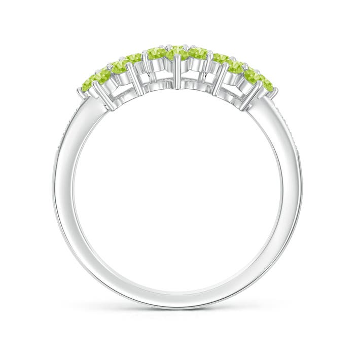 AA - Peridot / 0.87 CT / 14 KT White Gold