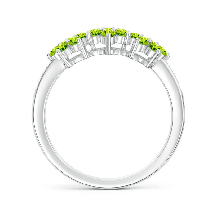 AAA - Peridot / 0.87 CT / 14 KT White Gold