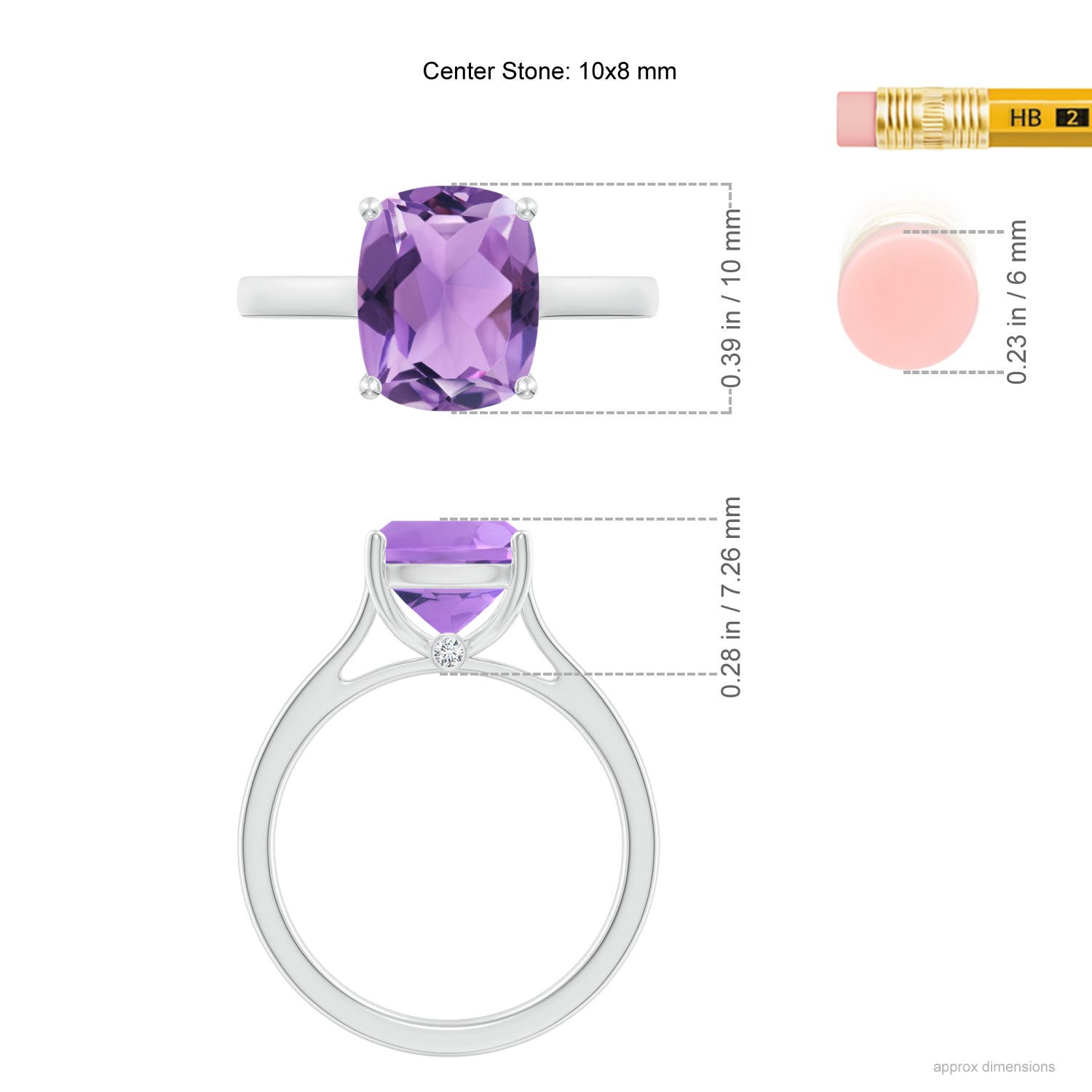 A - Amethyst / 2.72 CT / 14 KT White Gold