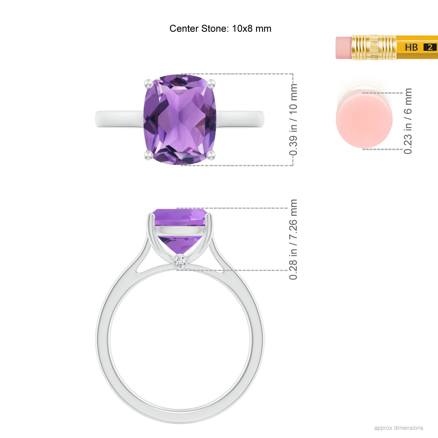 AA - Amethyst / 2.72 CT / 14 KT White Gold