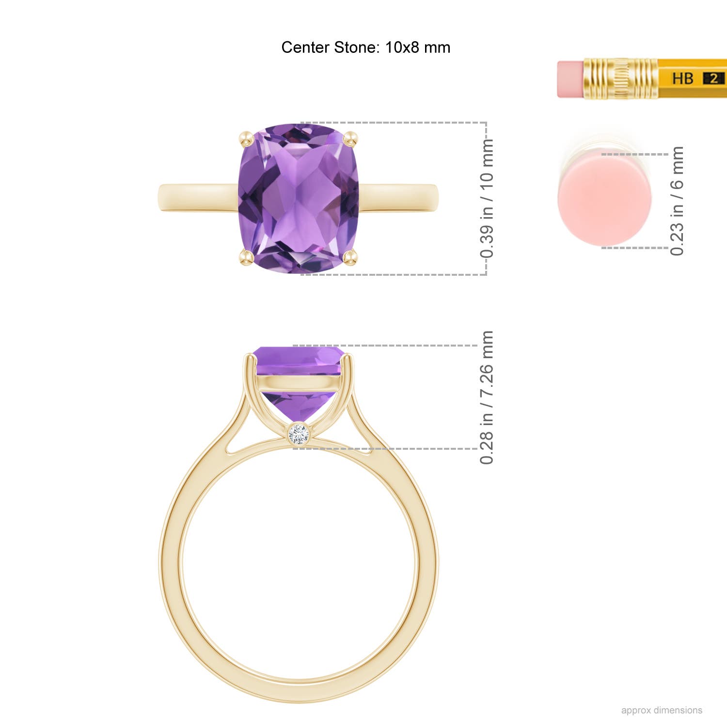 AA - Amethyst / 2.72 CT / 14 KT Yellow Gold