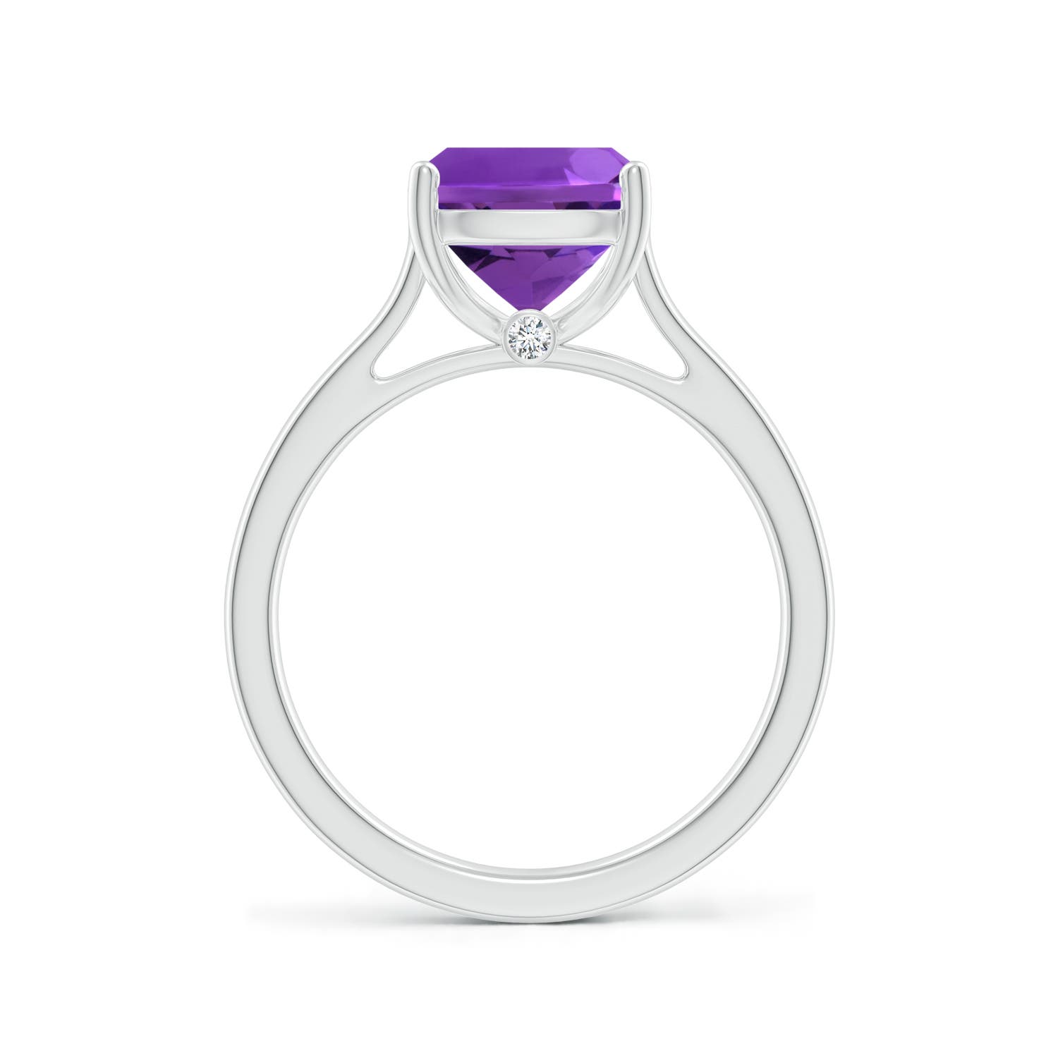 AAAA - Amethyst / 2.72 CT / 14 KT White Gold