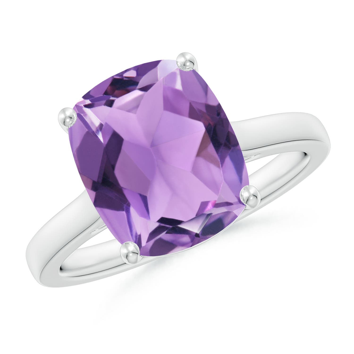 A - Amethyst / 3.53 CT / 14 KT White Gold