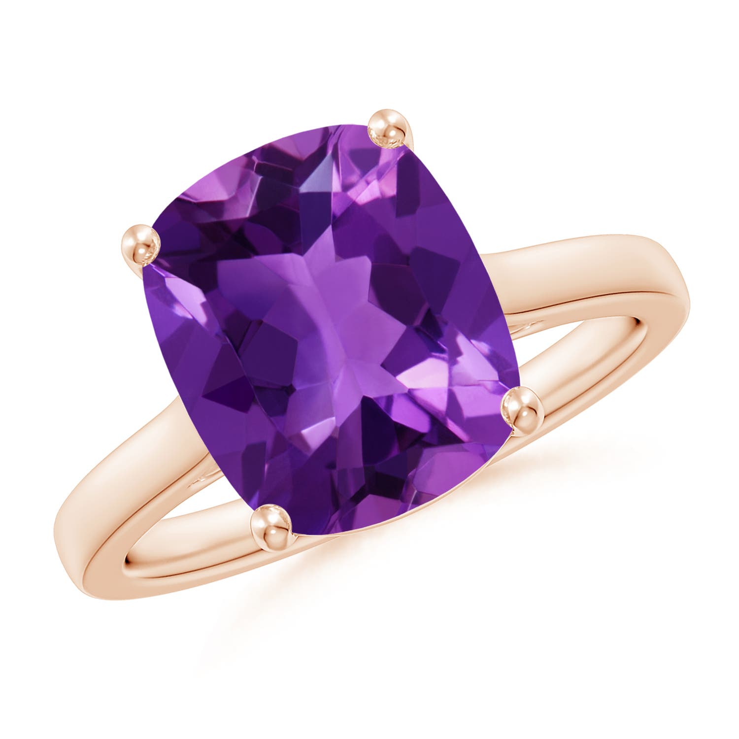 AAAA - Amethyst / 3.53 CT / 14 KT Rose Gold