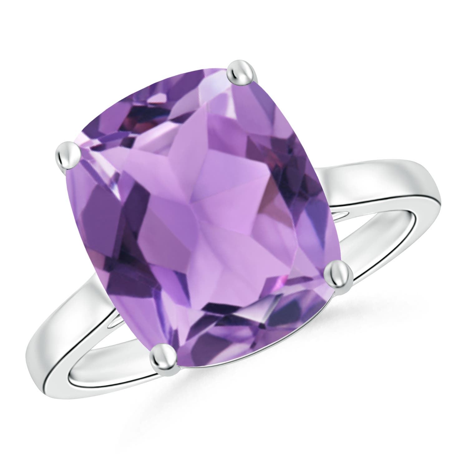 A - Amethyst / 4.64 CT / 14 KT White Gold