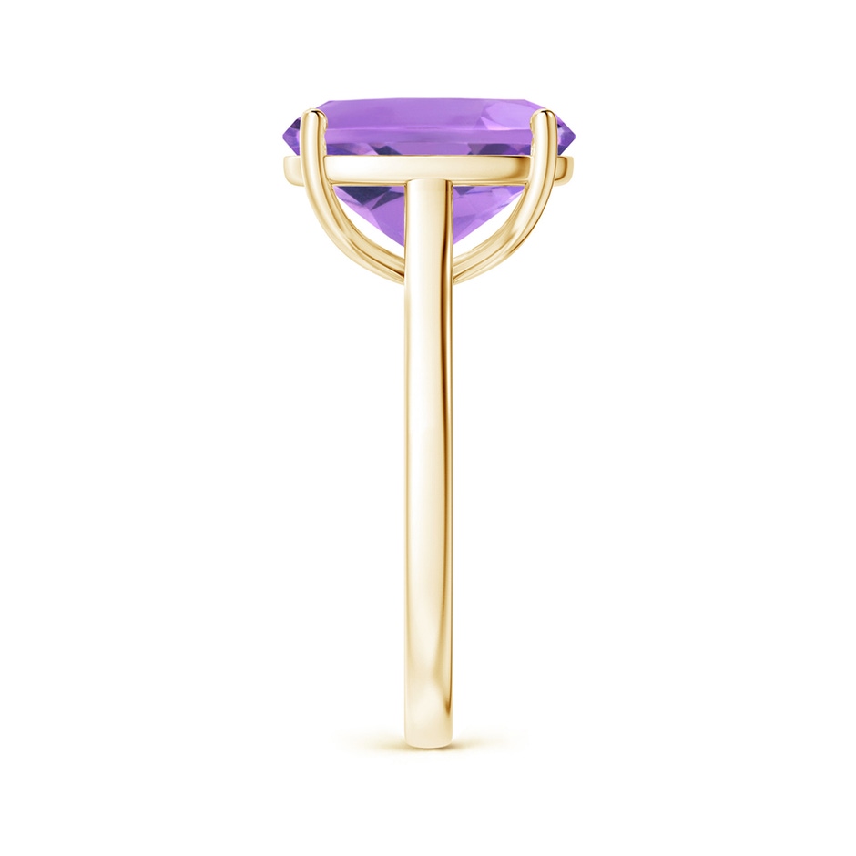 12x10mm A Classic Cushion Amethyst Solitaire Ring with Hidden Accents in Yellow Gold side 299