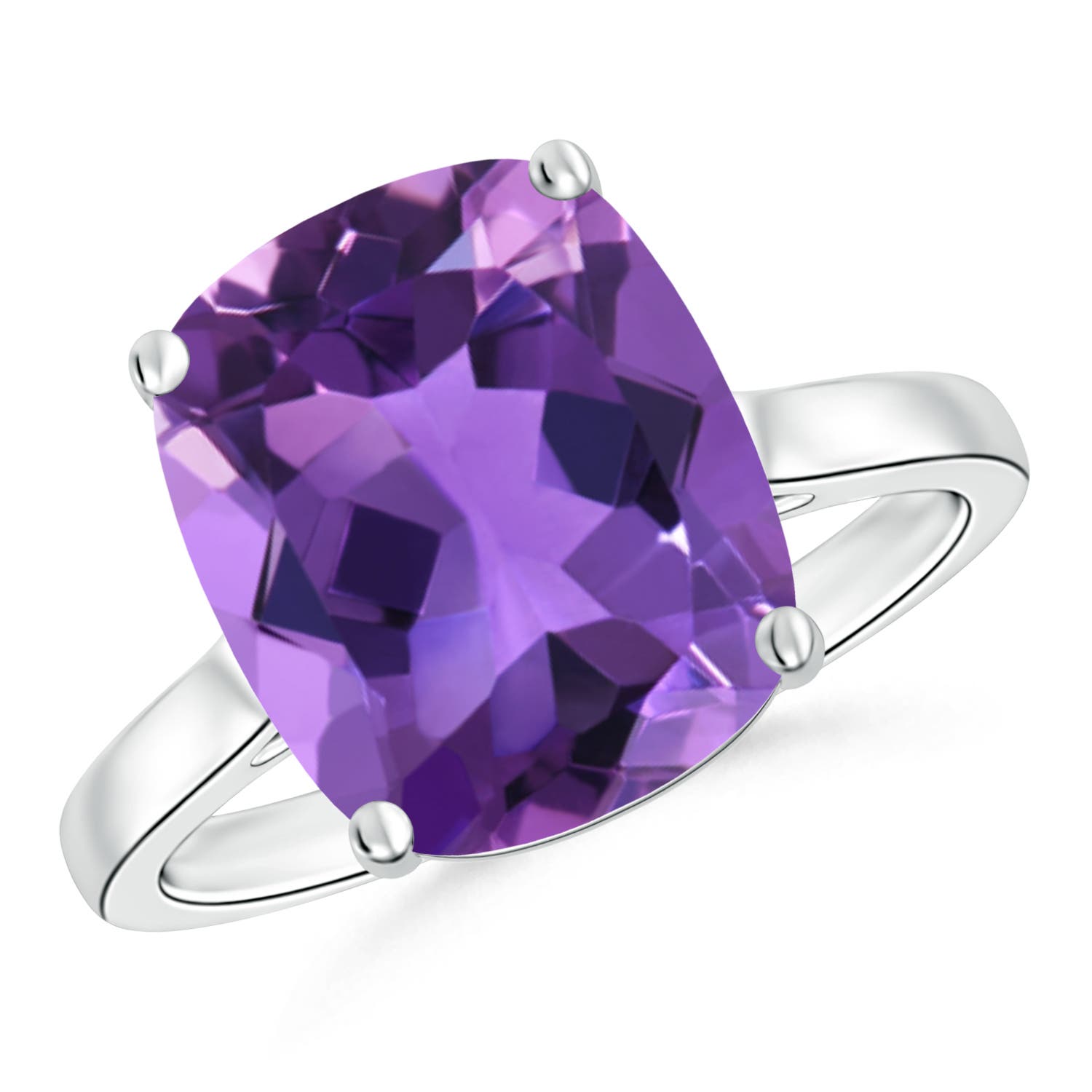 AAA - Amethyst / 4.64 CT / 14 KT White Gold