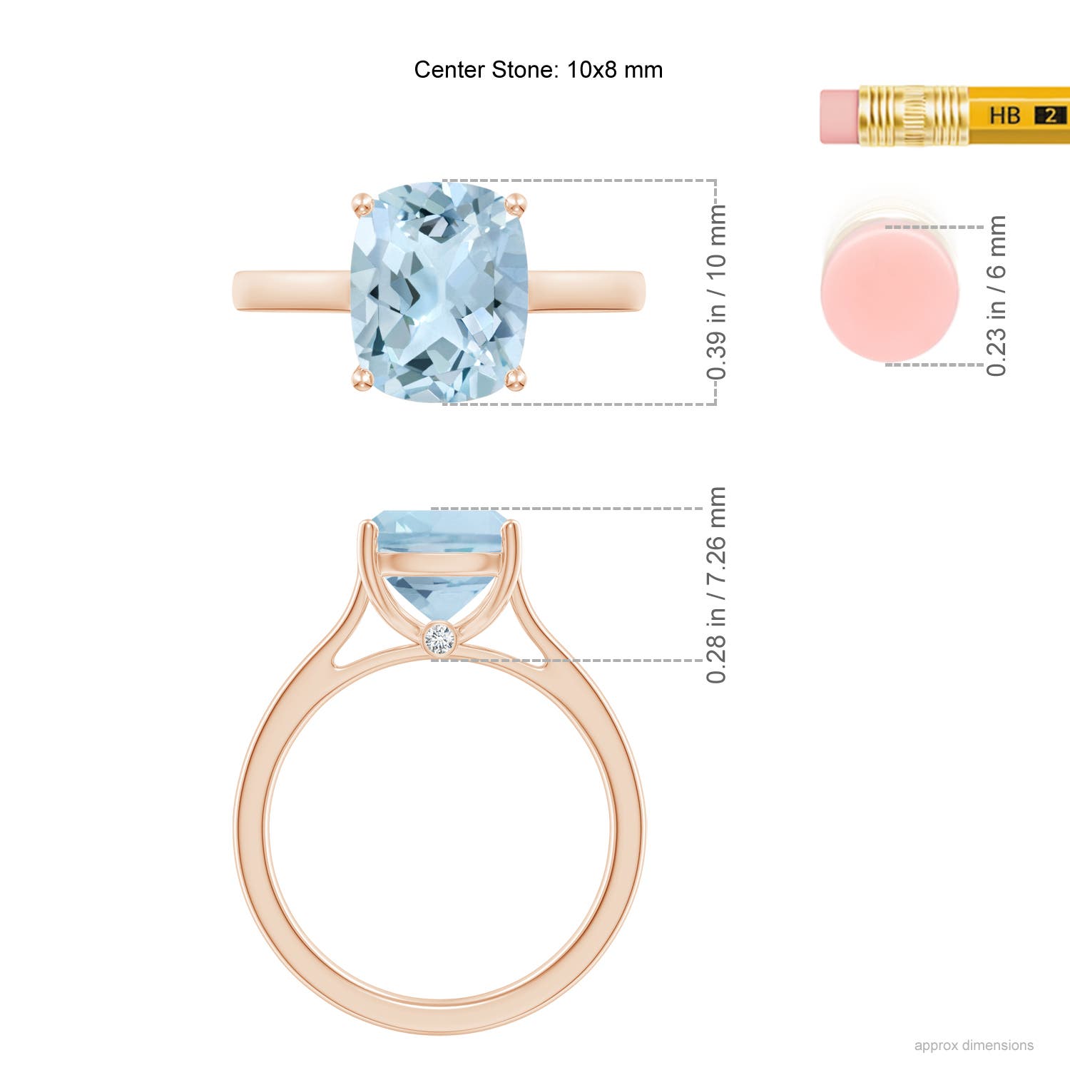 AA - Aquamarine / 2.47 CT / 14 KT Rose Gold