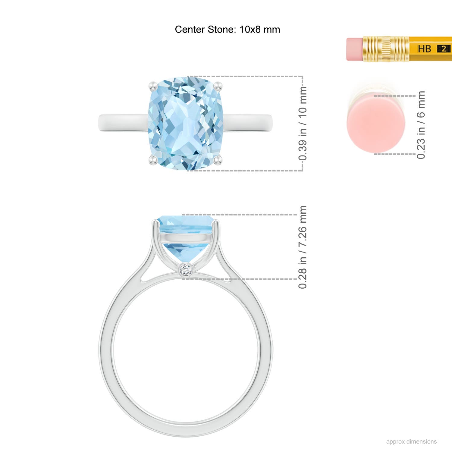 AAA - Aquamarine / 2.47 CT / 14 KT White Gold