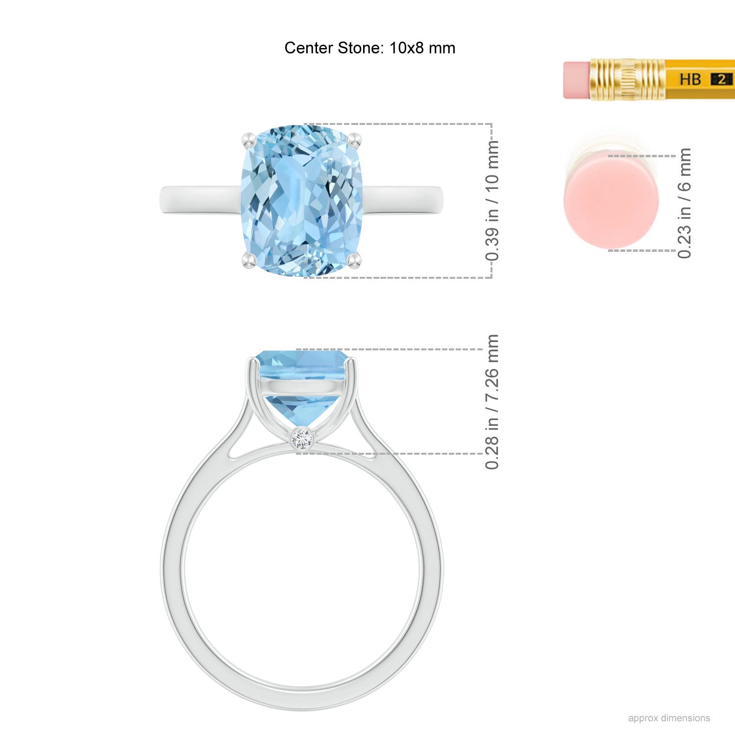 AAAA - Aquamarine / 2.47 CT / 14 KT White Gold