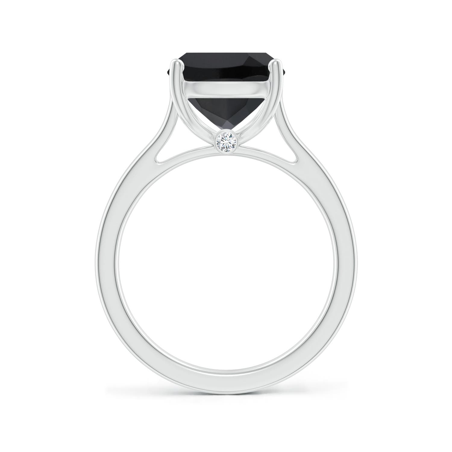 AAA - Black Onyx / 3.78 CT / 14 KT White Gold