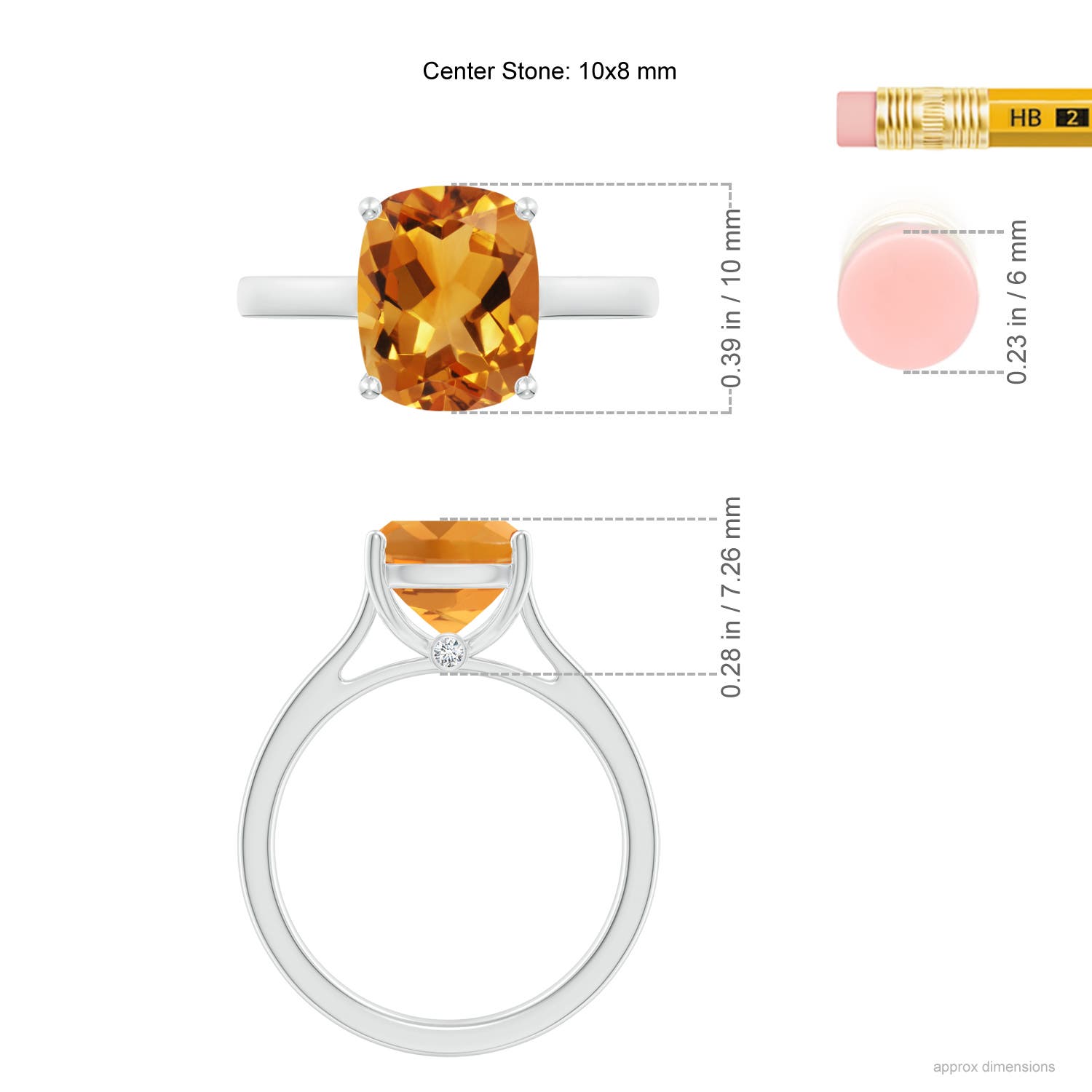 AA - Citrine / 2.67 CT / 14 KT White Gold