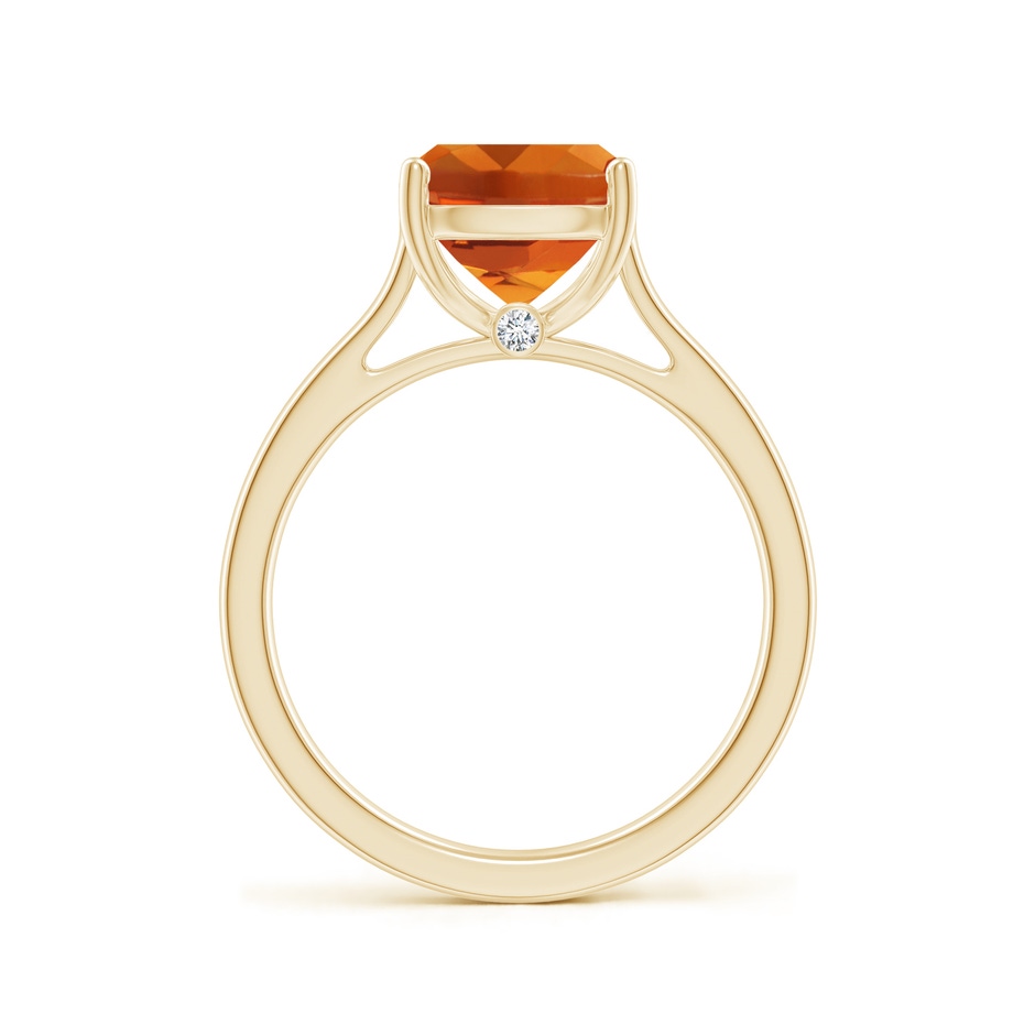 10x8mm AAAA Classic Cushion Citrine Solitaire Ring with Hidden Accents in 18K Yellow Gold side 199