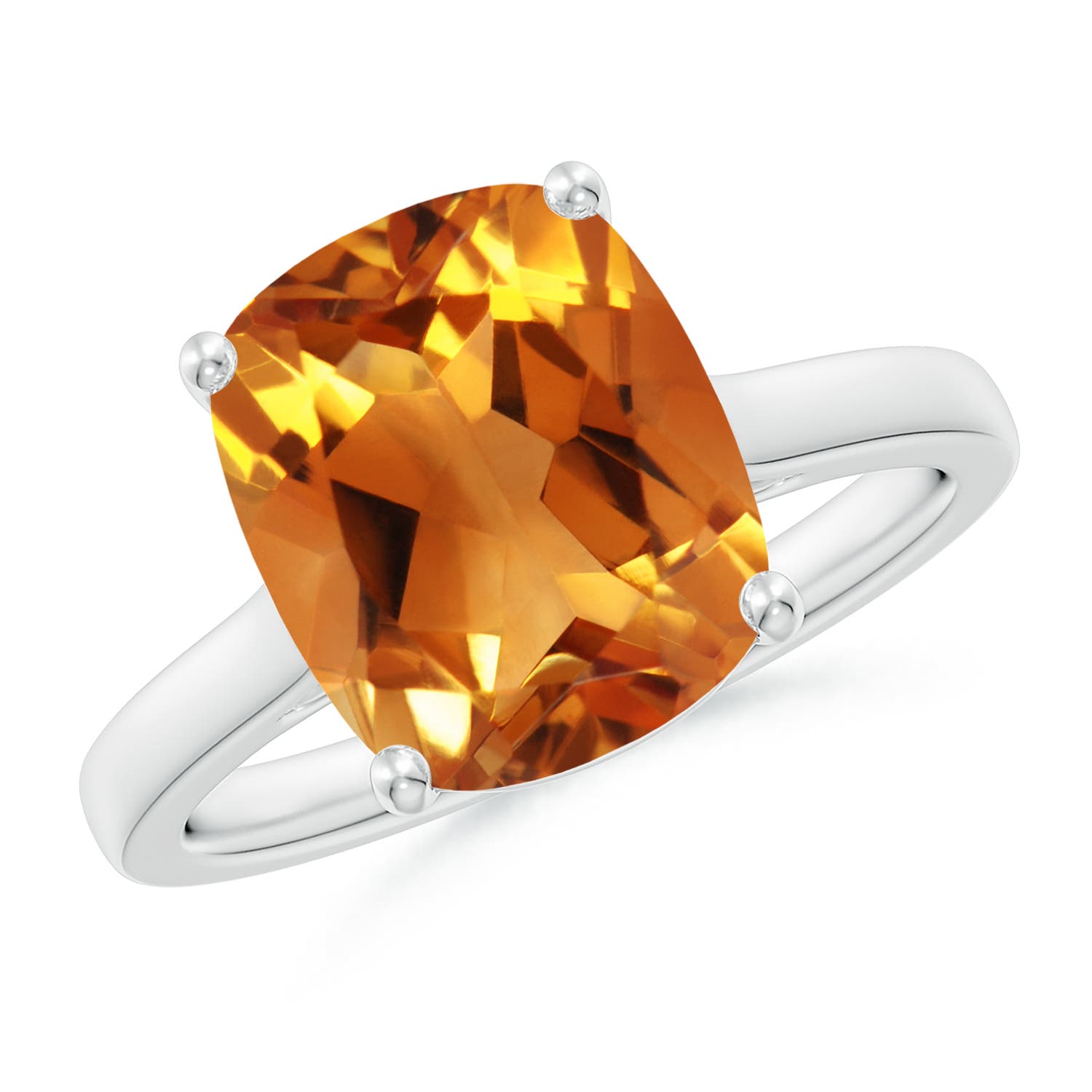 AAA - Citrine / 3.73 CT / 14 KT White Gold